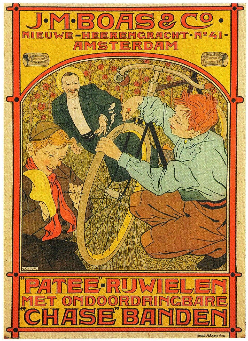 Old advertisement for bicycle tire