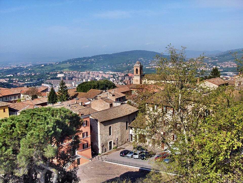 View from Perugia, over a valley below.