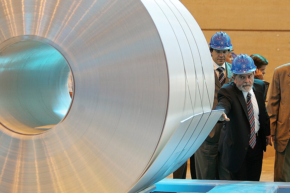 A roll of aluminium