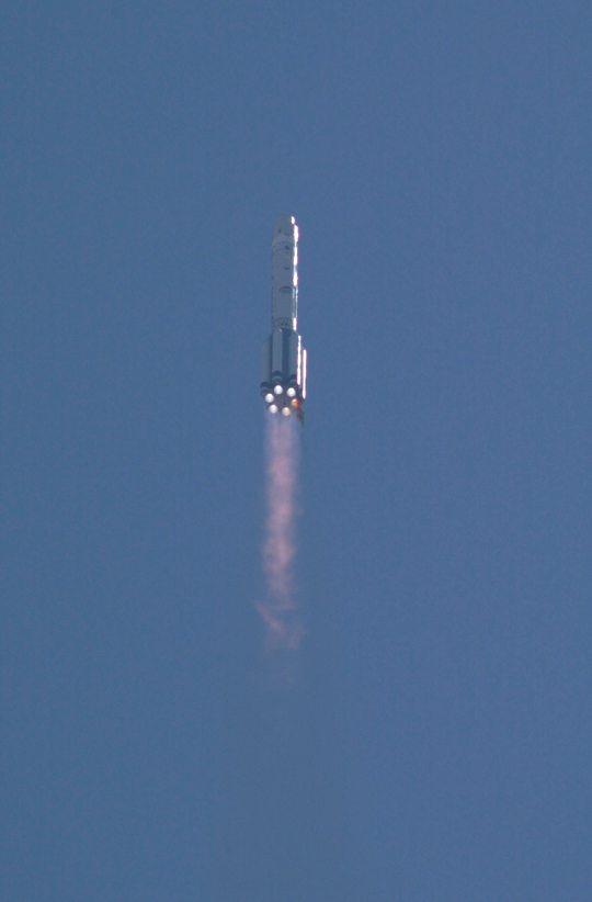 A Proton rocket launching Zvezda Service Module for the International Space Station in 2000