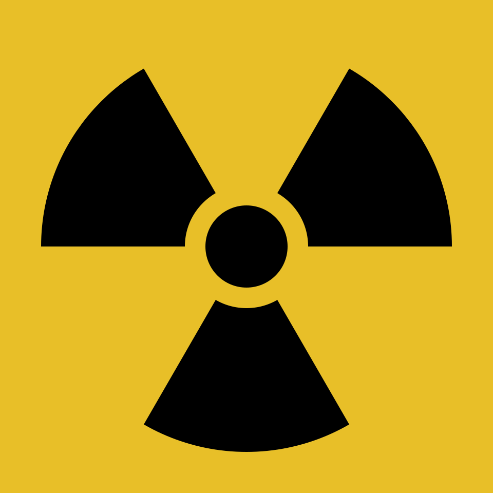 A trefoil radiation warning