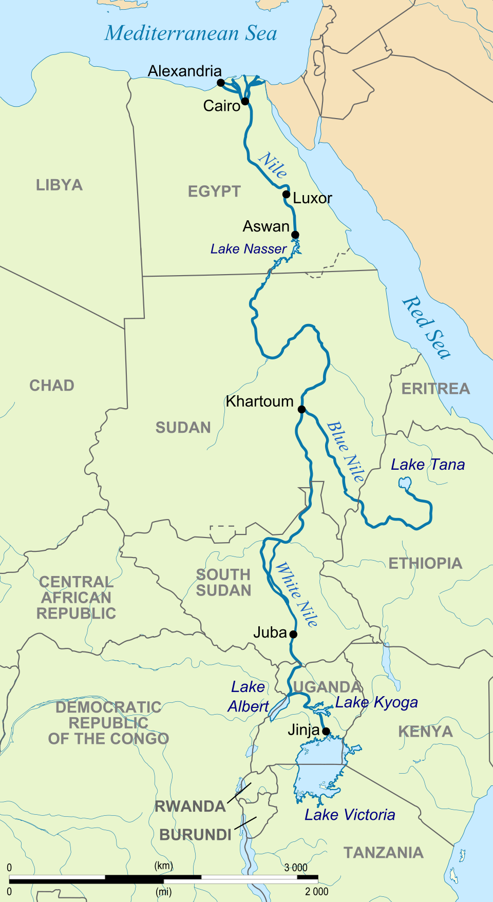 Map of the Nile