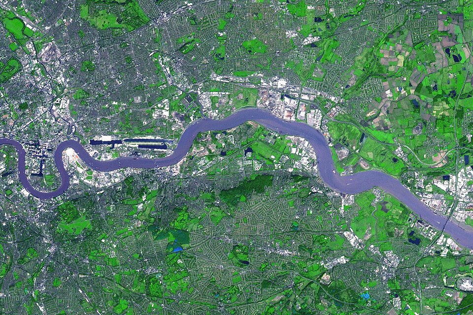 River Thames in London, England. People have lived along the banks of this river for thousands of years.