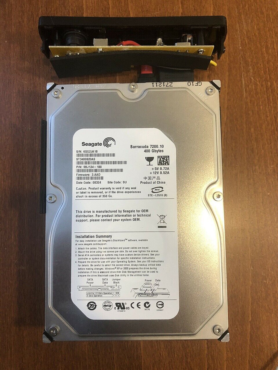 A Seagate 3.5-inch hard disk drive