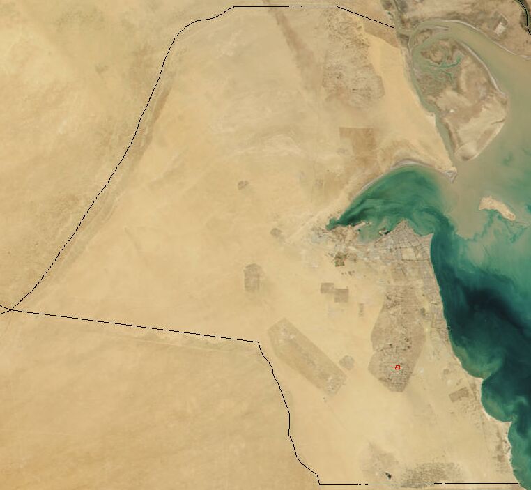 A satellite Image of Kuwait (taken in 2001)