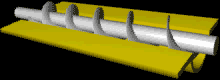 A screw in action: see Archimedes' screw
