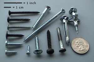 A collection of screws