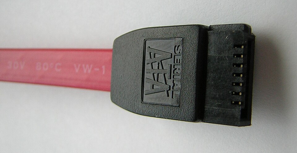 Serial ATA cables are a common way to connect hard disks