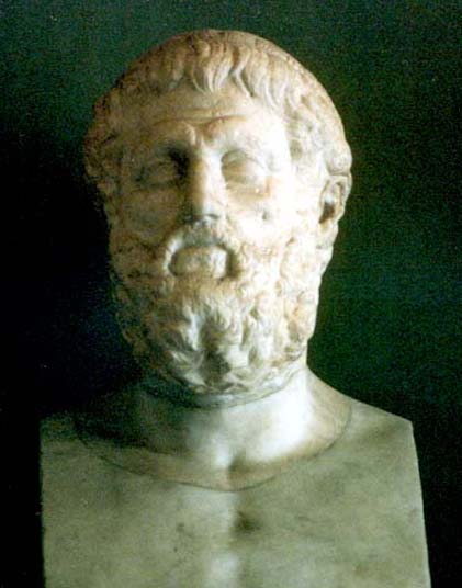 A Roman bust of Sophocles
