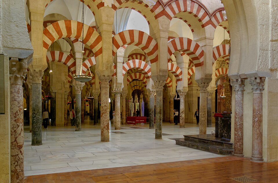 Inside of the Mezquita in Córdoba, a Muslim mosque which became a Christian cathedral