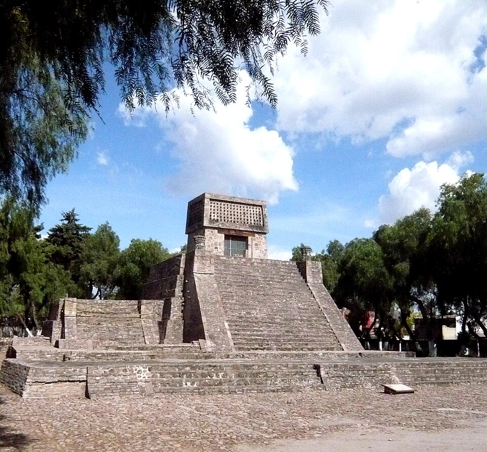 Aztec pyramid at Acatitlan, Mexico State