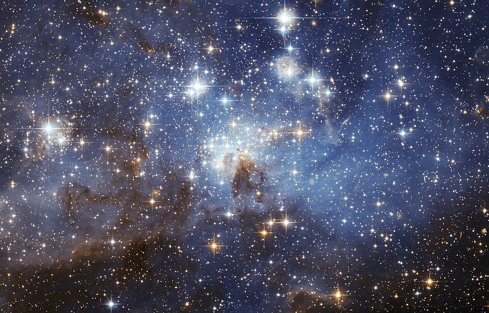 A star-forming region in the Large Magellanic Cloud. NASA/ESA image