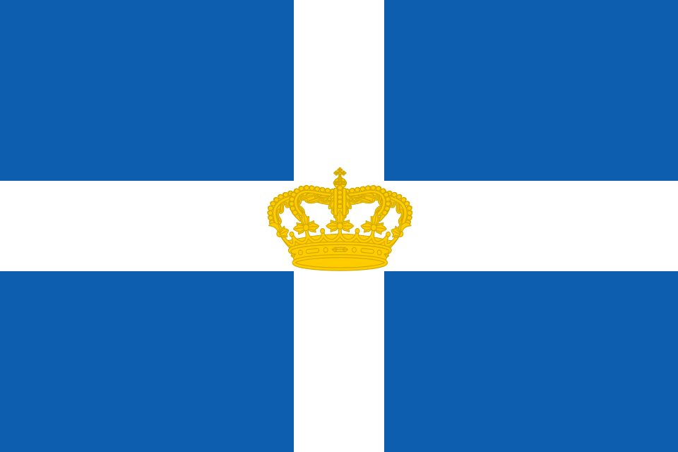 State flag of Greece from 1863-1973