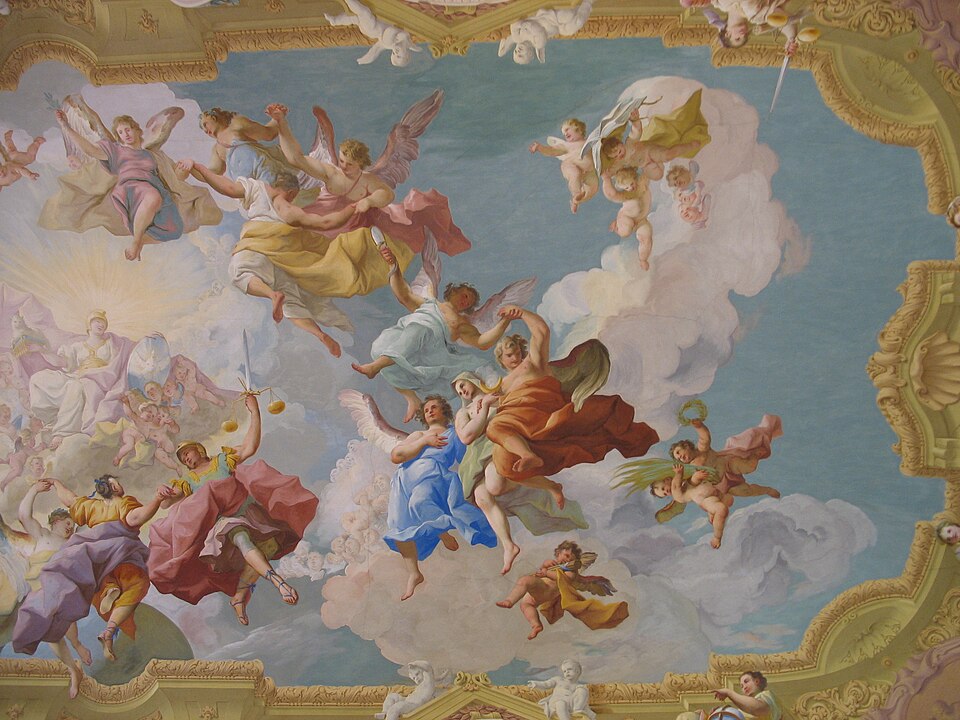 A ceiling fresco from Melk Abbey, 1600s.