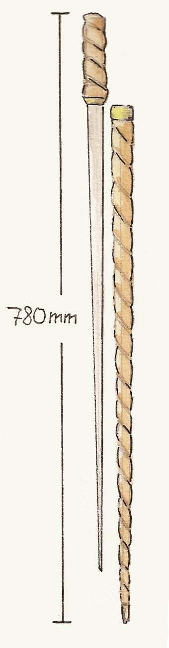 {{Center|Swordstick carried by Robert Burns}}
