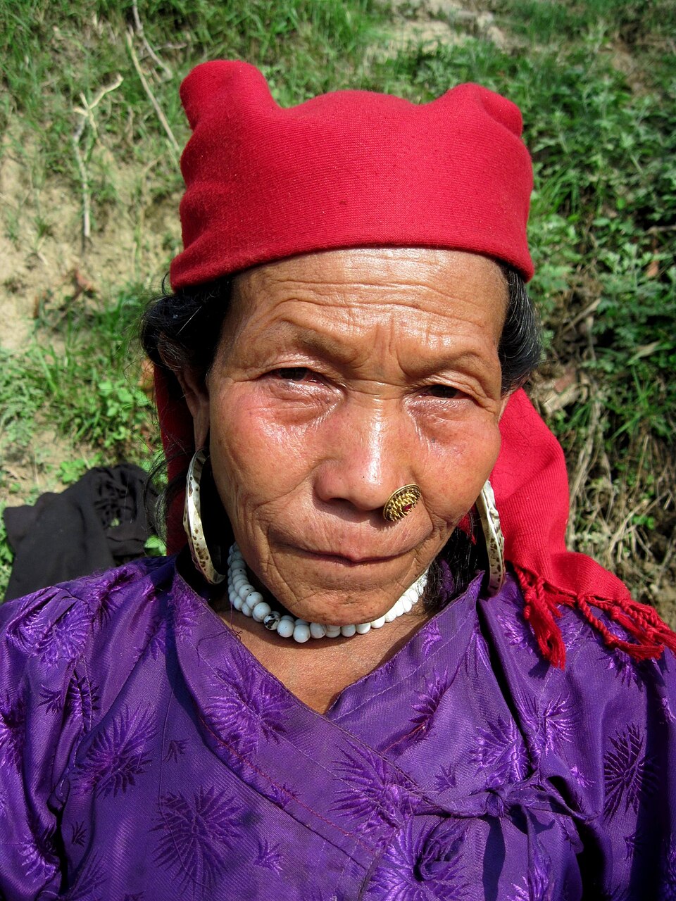Tibeto-Burman women of Tamang caste in rural outfit