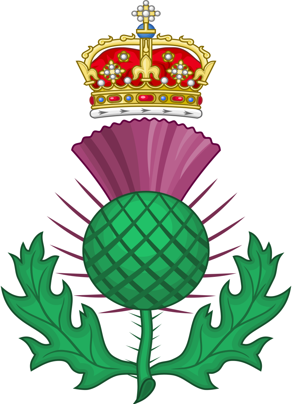 Scottish thistle as a Heraldic badge.