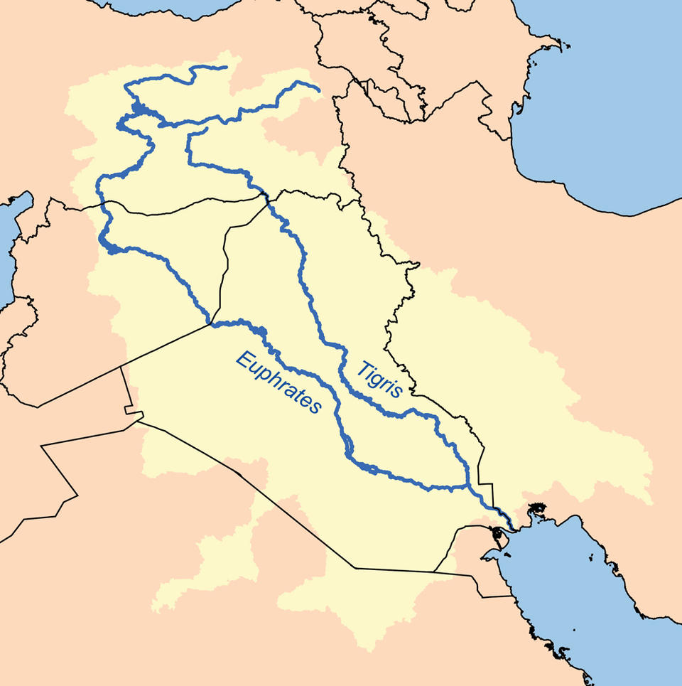 The two rivers of Mesopotamia