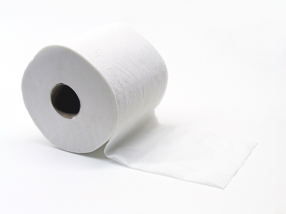A roll of toilet paper.