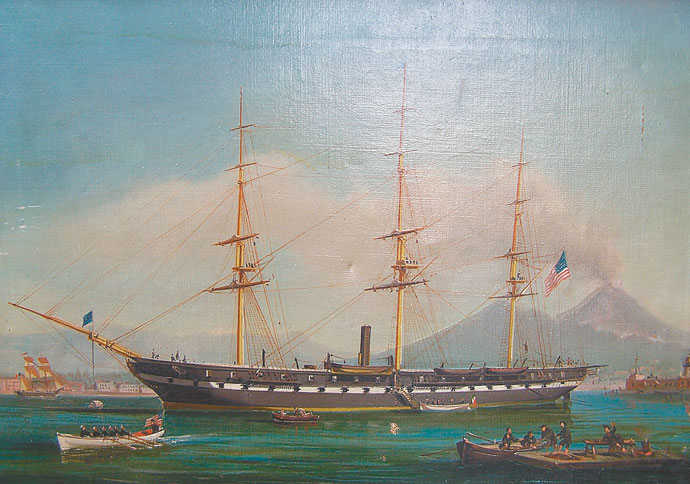 The screw gunboat {{USS|Alliance|1877|6}}, circa 1880