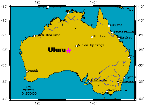 Where to find Uluru