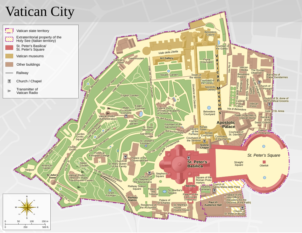 Map of Vatican City
