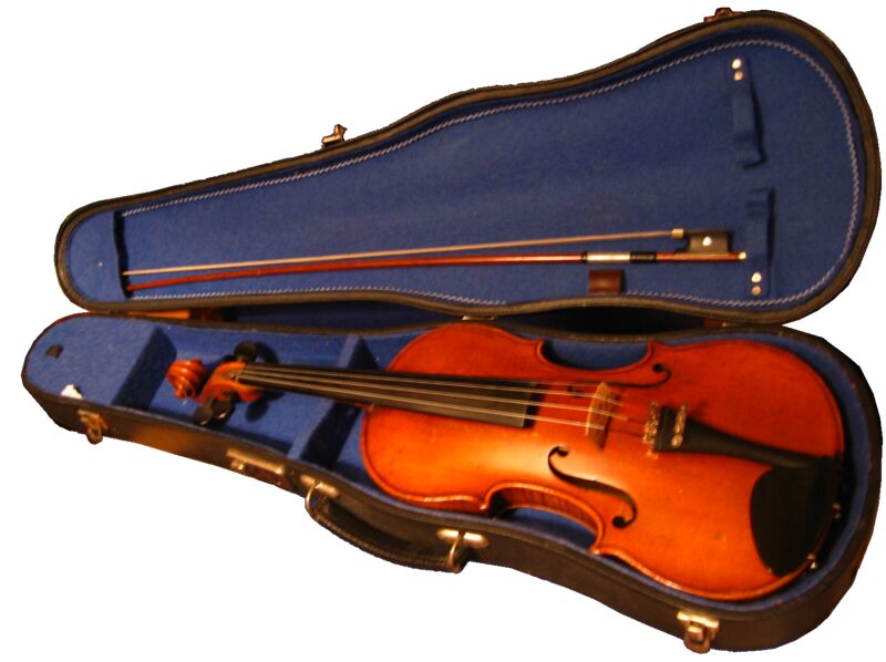 A violin and bow in its case