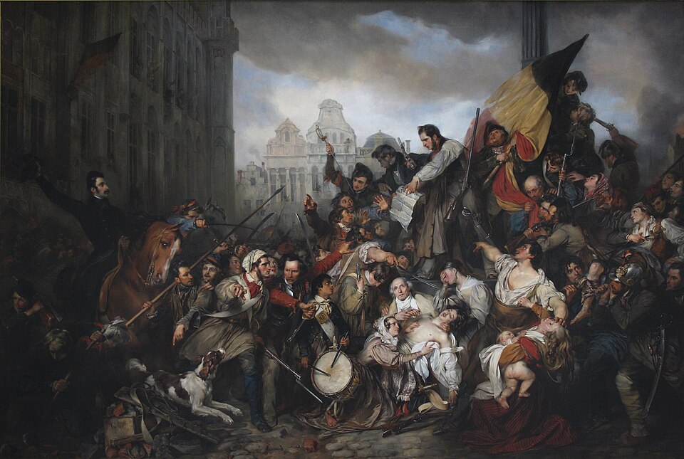 Episode of the Belgian Revolution of 1830 (1834), by Egide Charles Gustave Wappers, Museum of Ancient Art, Brussels