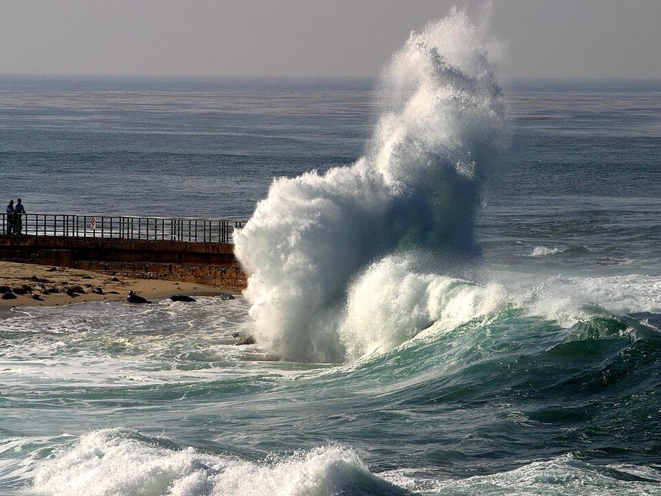 The sea at La Jolla, California in the Gulf of Catalina