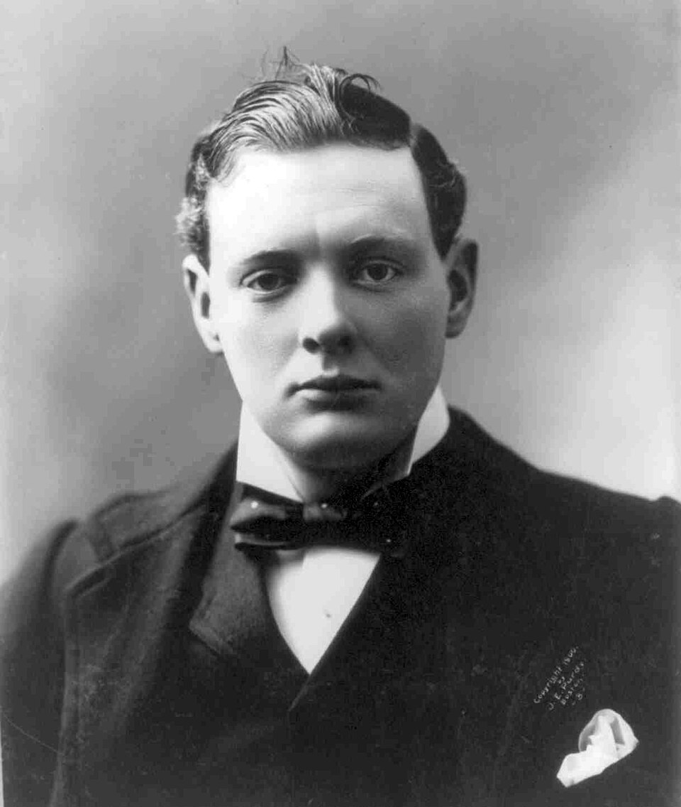 A young Winston Churchill on a lecture tour of the United States in 1900