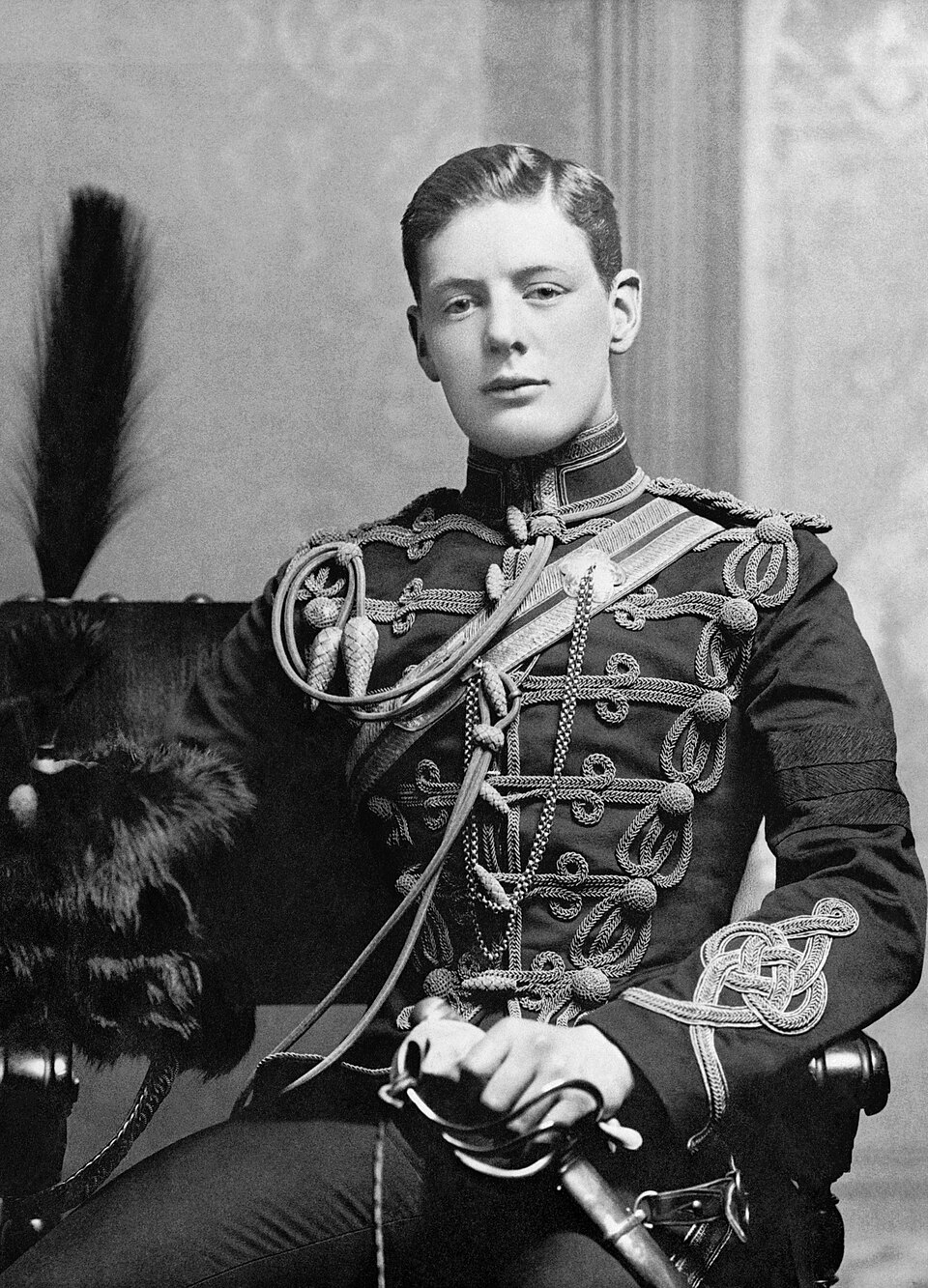 Churchill in military uniform in 1895