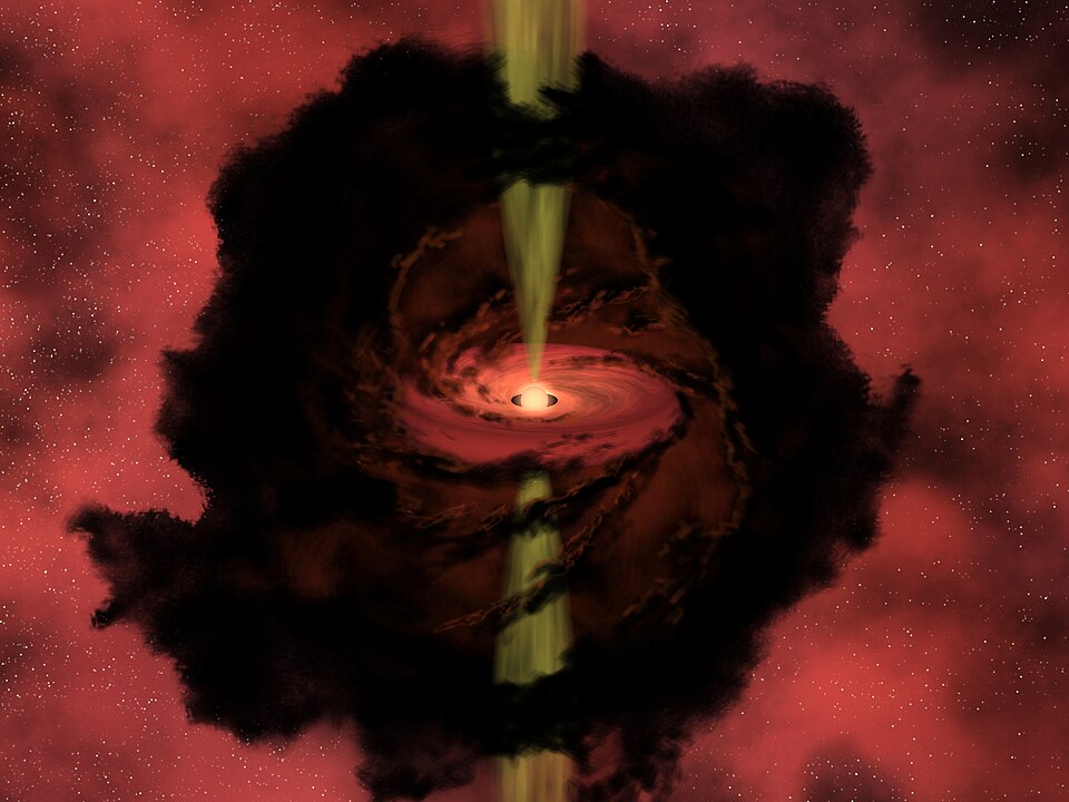 Artist's drawing of a protostar