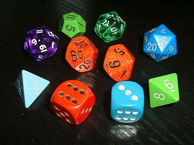 Different types of dice